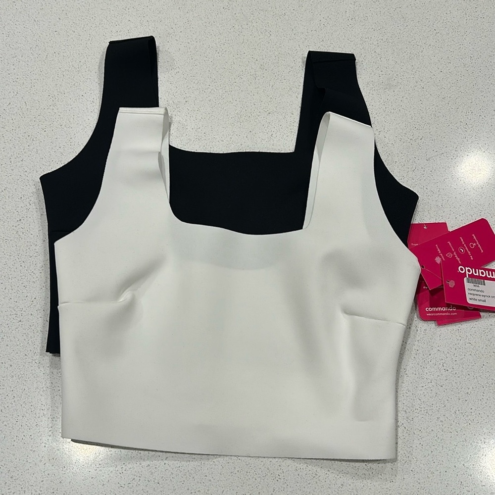 Commando neoprene square neck top black!